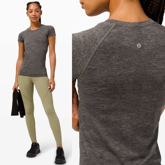 Lululemon Swiftly Tech Short Sleeve Tee Variegated Mesh Camo Black Grey Sage - Picture 6 of 6